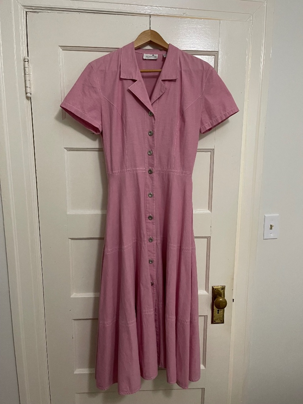 Vintage Liz Claiborne Pink A-Line Midi Dress
